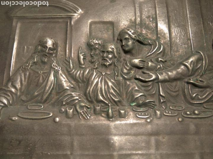 Antig&uuml;edades: SAGRADA CENA METAL PLATEADO - Foto 2