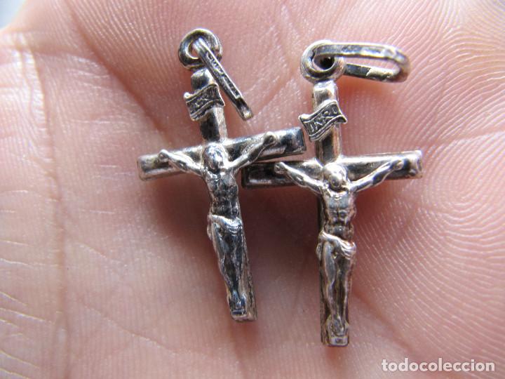 Antig&uuml;edades: 2 ANTIGUAS CRUCES DE PLATA - Foto 2