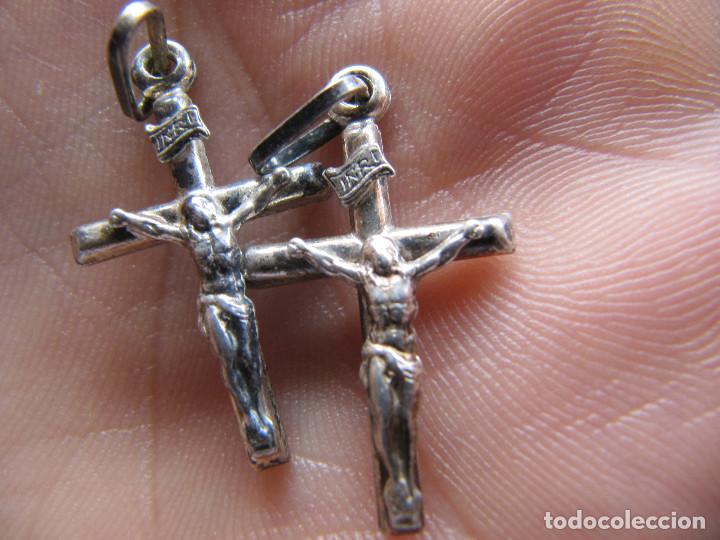 Antig&uuml;edades: 2 ANTIGUAS CRUCES DE PLATA - Foto 4