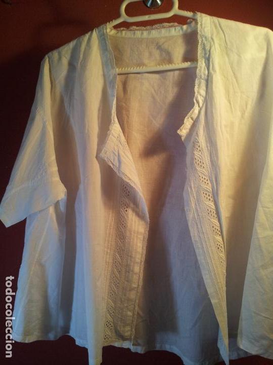Antig&uuml;edades: ANTIGUA CAMISA ALGODON CON ENCAJES - Foto 1