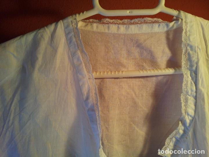 Antig&uuml;edades: ANTIGUA CAMISA ALGODON CON ENCAJES - Foto 4