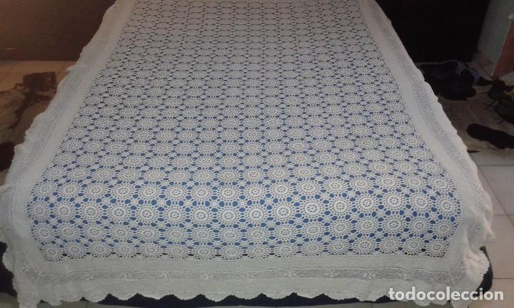 Antig&uuml;edades: Colcha de ganchillo para cama individual - Foto 4