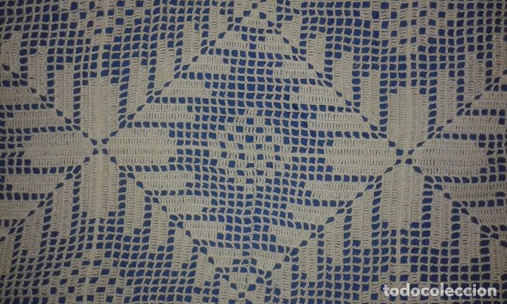 Antig&uuml;edades: Colcha de ganchillo para cama de matrimonio. - Foto 3