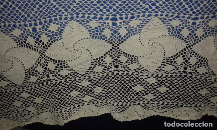 Antig&uuml;edades: Colcha de ganchillo para cama de matrimonio. - Foto 4
