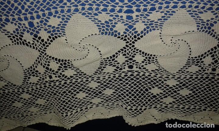 Antig&uuml;edades: Colcha de ganchillo para cama de matrimonio. - Foto 5