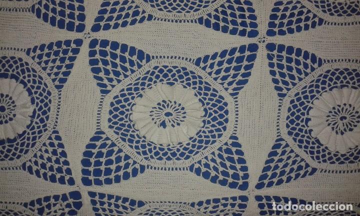 Antig&uuml;edades: Colcha de ganchillo para cama de matrimonio. - Foto 4