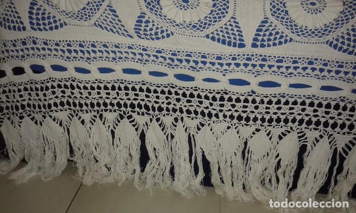 Antig&uuml;edades: Colcha de ganchillo para cama de matrimonio. - Foto 5