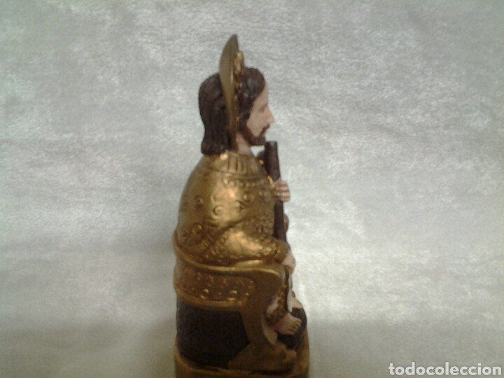 Antig&uuml;edades: Apostol Santiago policromado - Foto 5