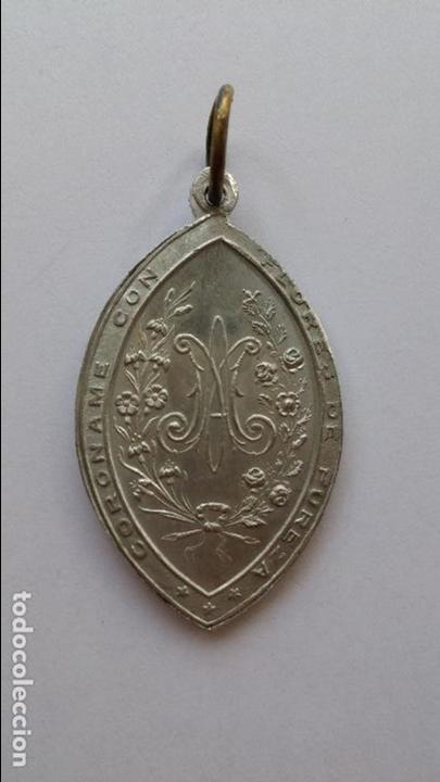 Antig&uuml;edades: Medalla de maria sin pecado concevida  de 4,8 x 2,8 cms - Foto 2