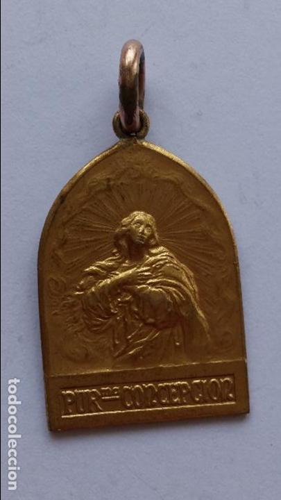 Antig&uuml;edades: Medalla de la purisima comcepcion de 2,7 x 1,8 cms - Foto 1