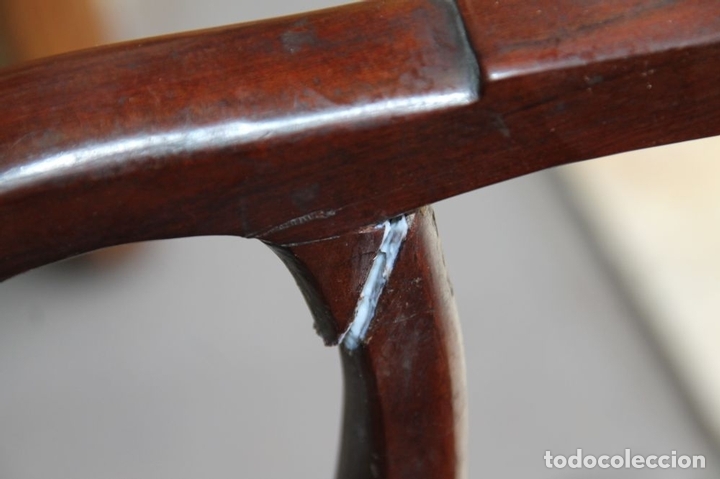 Antig&uuml;edades: SILL&Oacute;N IMPERIO. MADERA DE CAOBA. ESPA&Ntilde;A. CIRCA 1820. - Foto 11