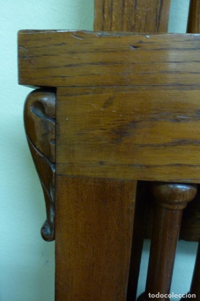 Antig&uuml;edades: CAMA DE MADERA DE CASTA&Ntilde;O , ESTILO INDIANO - Foto 6