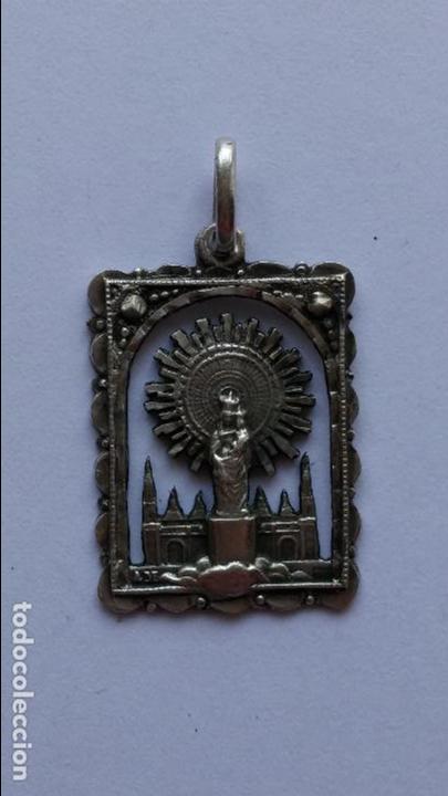 Antig&uuml;edades: Medalla, virgen del pilar de 2,3 x 1,6 cms - Foto 1