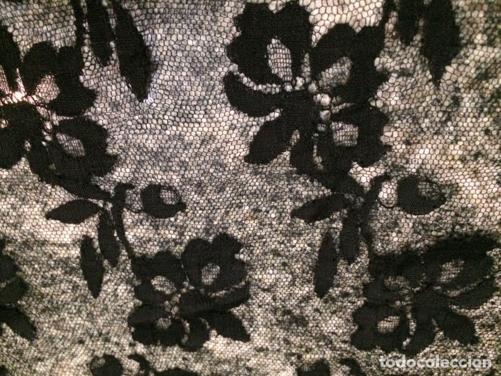 Antig&uuml;edades: Mantilla negra 195x79cm Rf3 - Foto 2