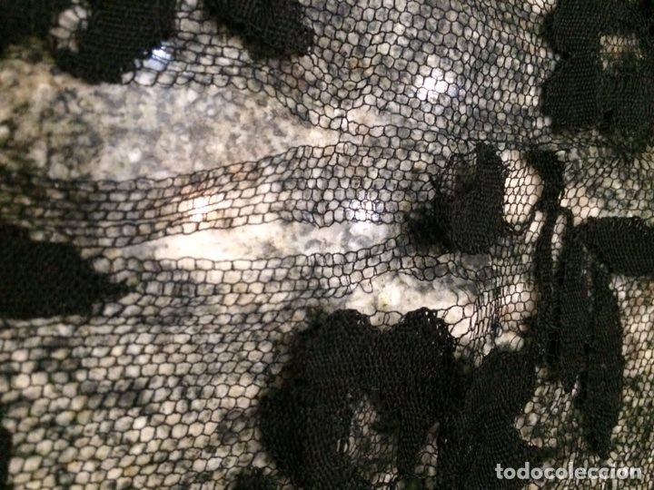 Antig&uuml;edades: Mantilla negra 195x79cm Rf3 - Foto 5