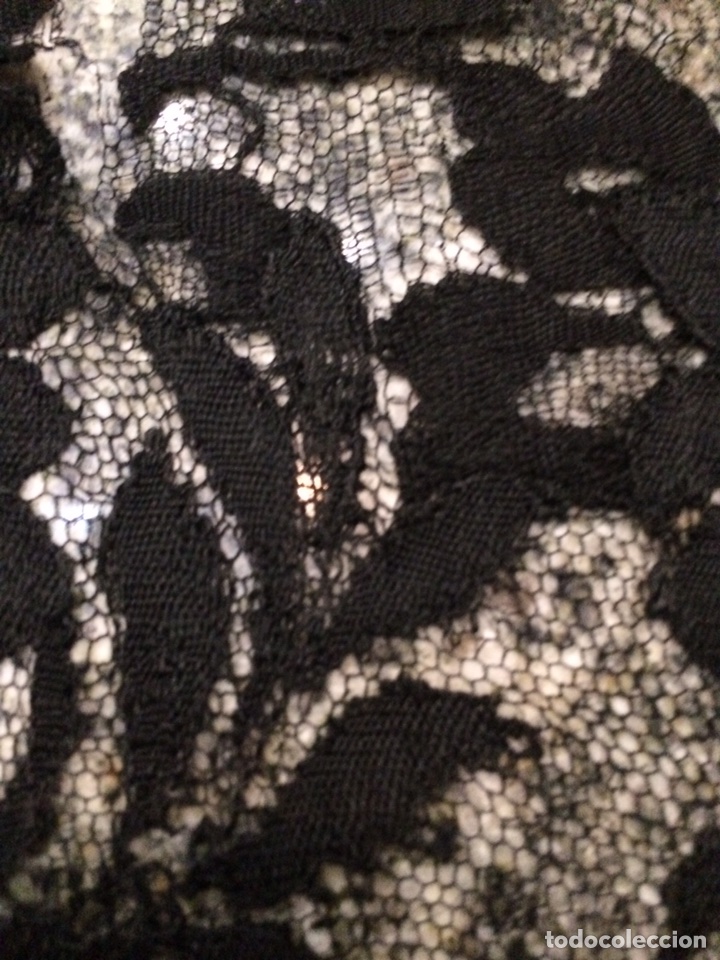 Antig&uuml;edades: Mantilla negra 195x79cm Rf3 - Foto 6