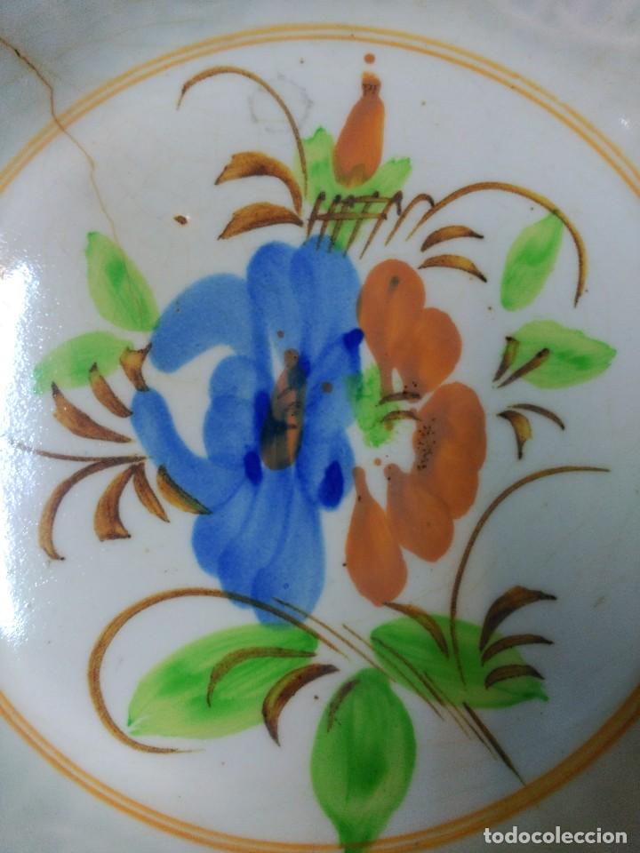Antig&uuml;edades: Plato de ceramica, posiblemente Manises - Foto 2