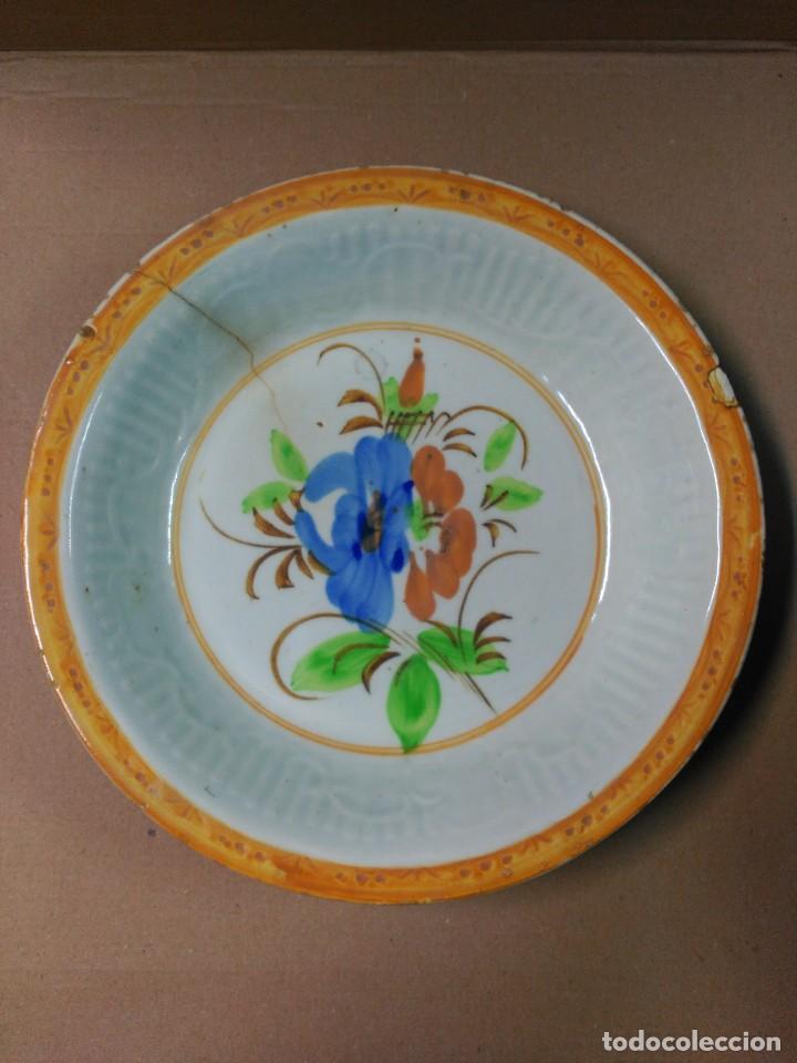 Antig&uuml;edades: Plato de ceramica, posiblemente Manises - Foto 7