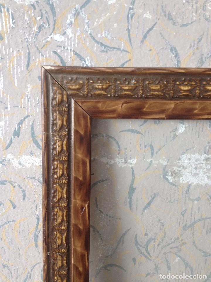 Antig&uuml;edades: MARCO MUY ANTIGUO MADERA CON CRISTAL - Foto 3