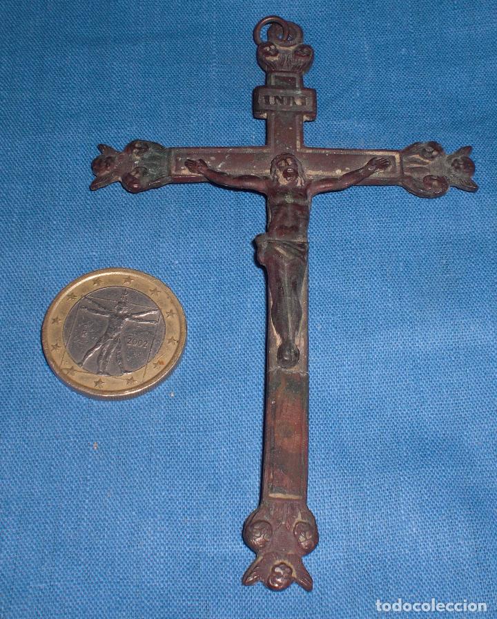 Antig&uuml;edades: Magnifico crucifijo finales de 1800 - Foto 1