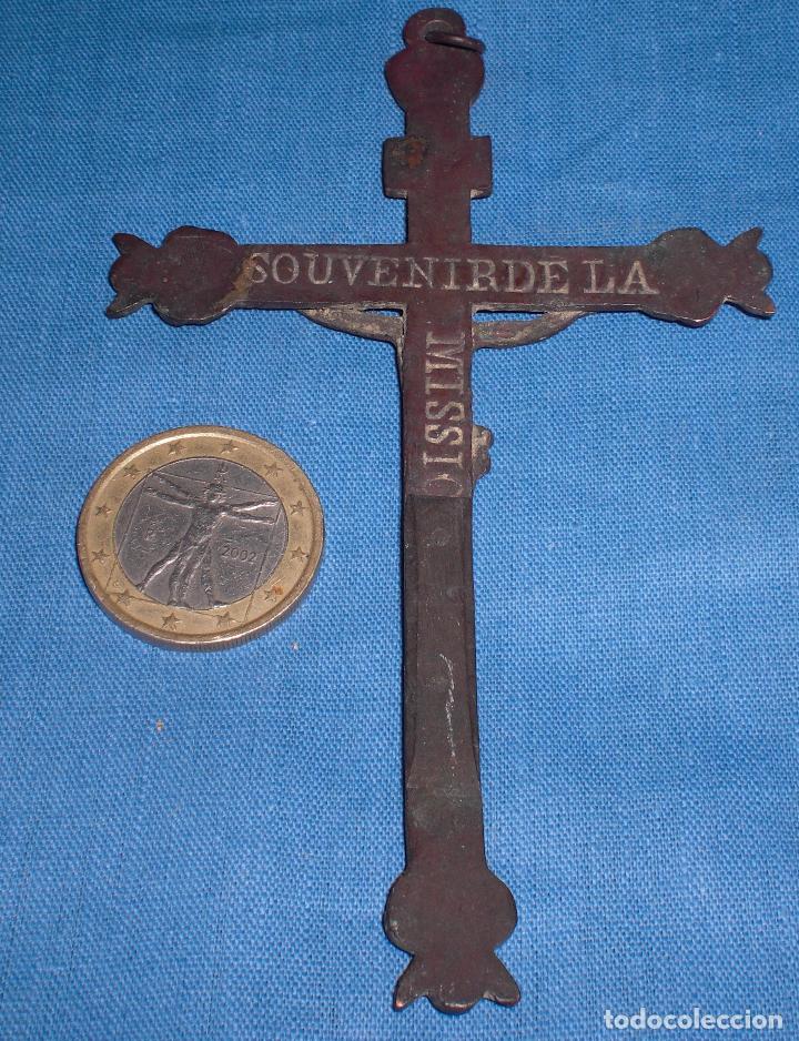 Antig&uuml;edades: Magnifico crucifijo finales de 1800 - Foto 2