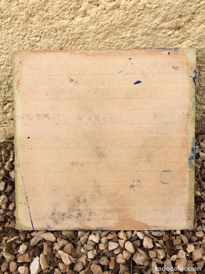 Antig&uuml;edades: ANTIGUO AZULEJO ESMALTADO CON LA LETRA H - Foto 2