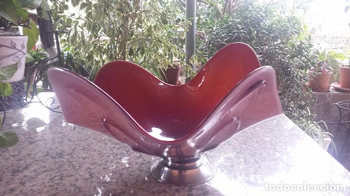 Antig&uuml;edades: antiguo centro de mesa de cristal, precioso - Foto 1
