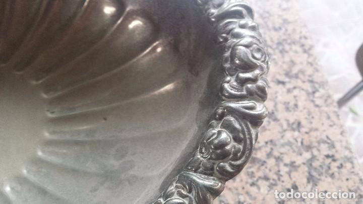 Antig&uuml;edades: antiguo centro de mesa de alpaca - Foto 5