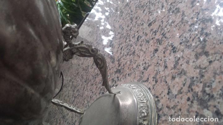 Antig&uuml;edades: antiguo centro de mesa de alpaca - Foto 6
