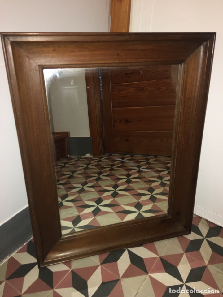 Antig&uuml;edades: Antiguo espejo de caoba - Foto 1