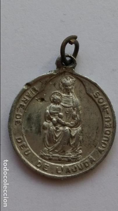 Antig&uuml;edades: Medalla de virgen l&acute;ajuda de 2,1 cms de diametro - Foto 1
