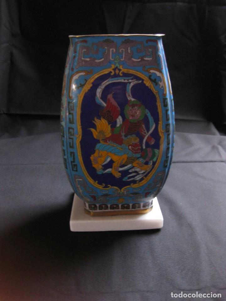 Antig&uuml;edades: Magnifico Jarr&oacute;n Bronce Policromado - Foto 3