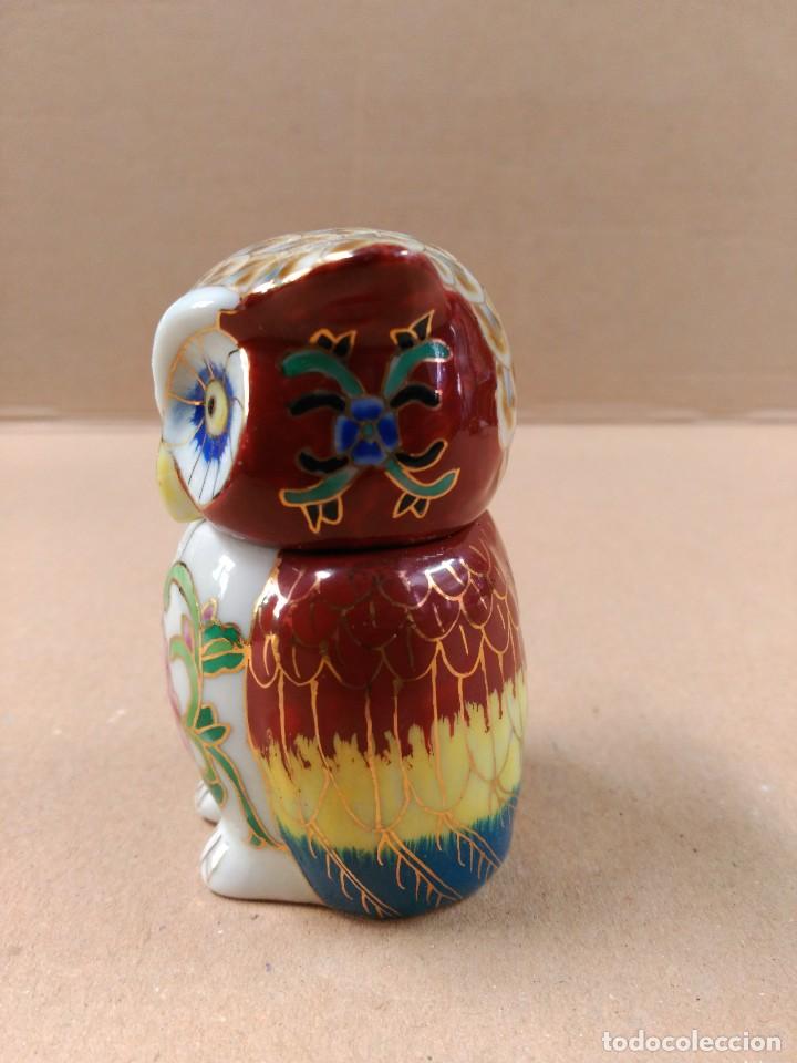 Antig&uuml;edades: Caja en forma de buho de porcelana - Foto 2