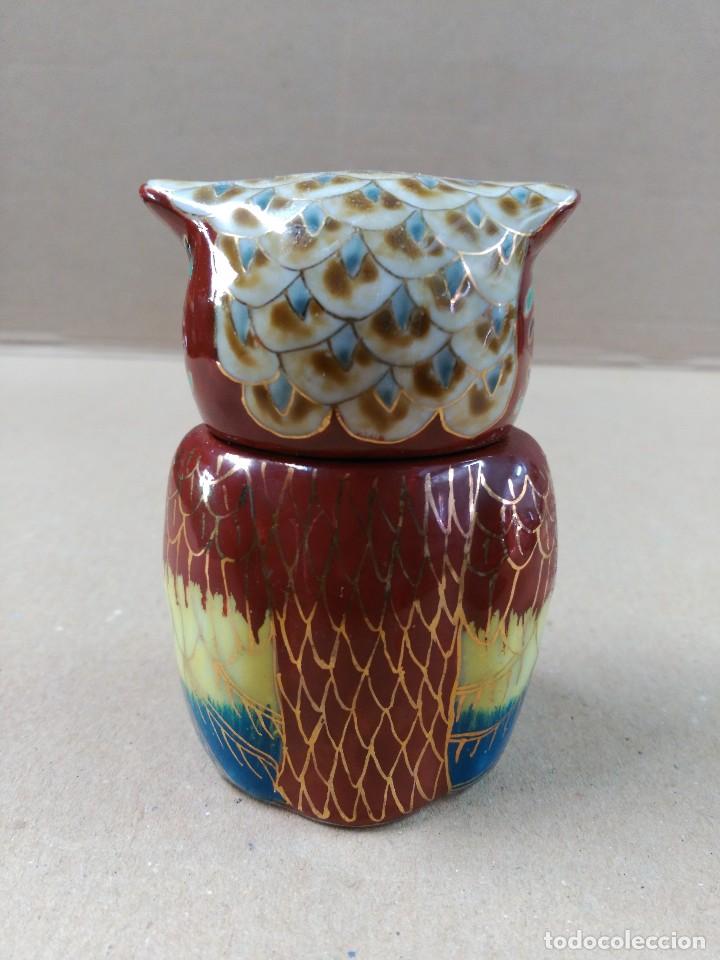Antig&uuml;edades: Caja en forma de buho de porcelana - Foto 3