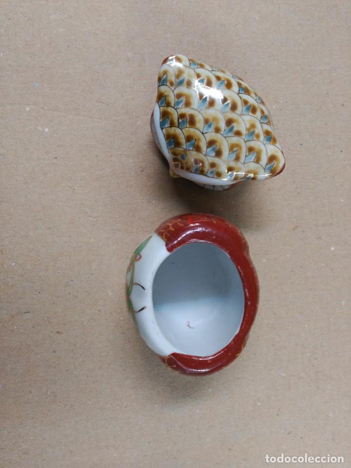 Antig&uuml;edades: Caja en forma de buho de porcelana - Foto 6