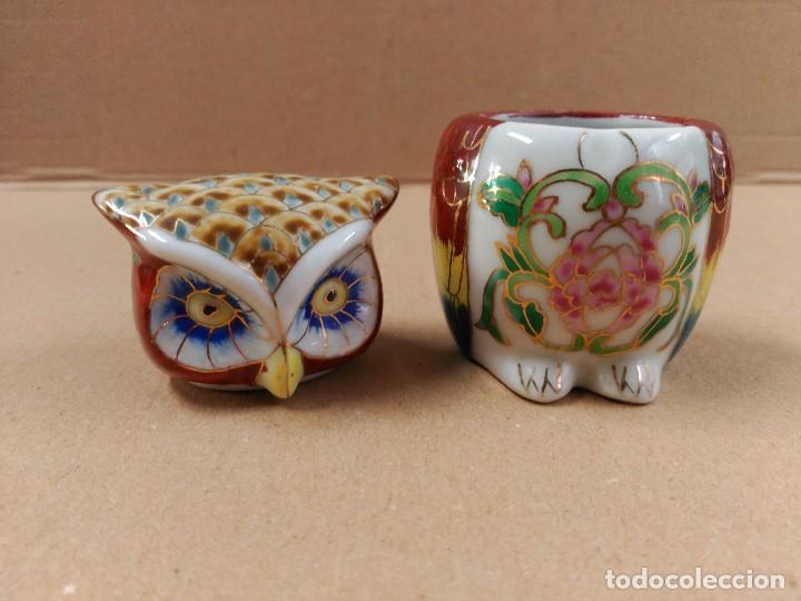 Antig&uuml;edades: Caja en forma de buho de porcelana - Foto 9