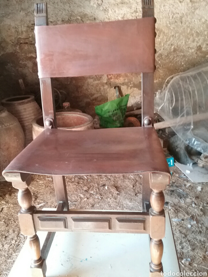 Antig&uuml;edades: Sillas de cuero 6 - Foto 1