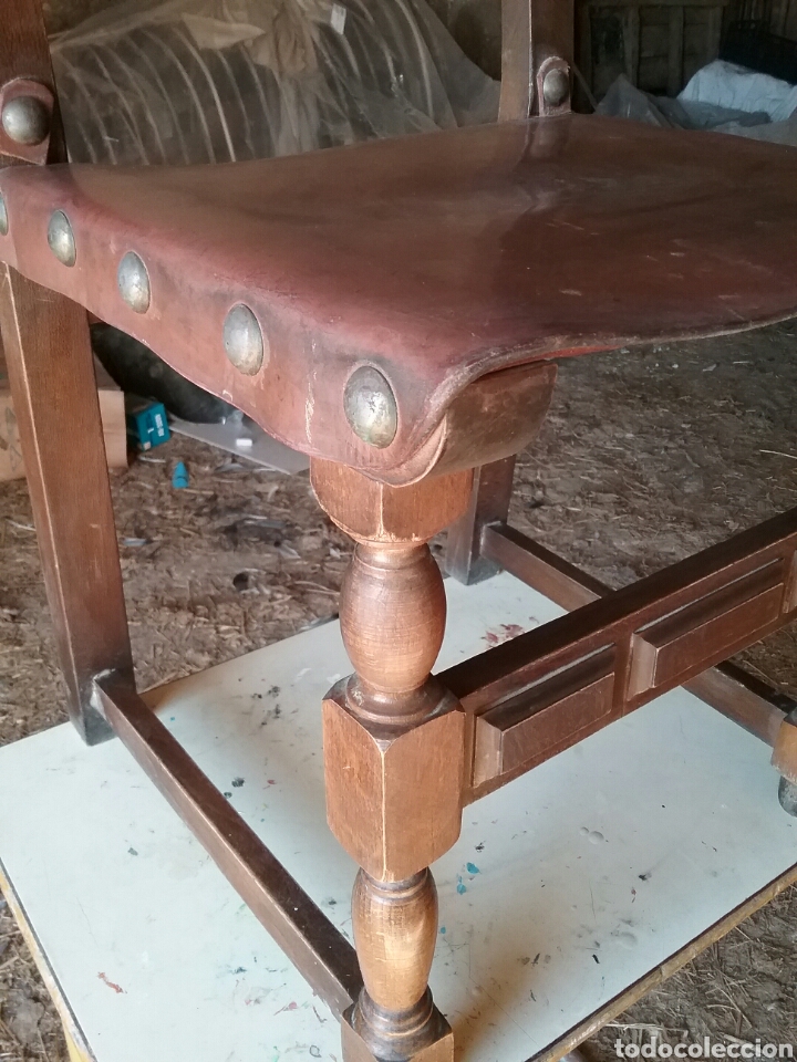 Antig&uuml;edades: Sillas de cuero 6 - Foto 2