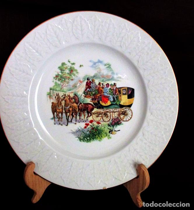 Antig&uuml;edades: PLATO PONTESA CON CARRUAJE. IRONSTONE. 25 CM - Foto 3