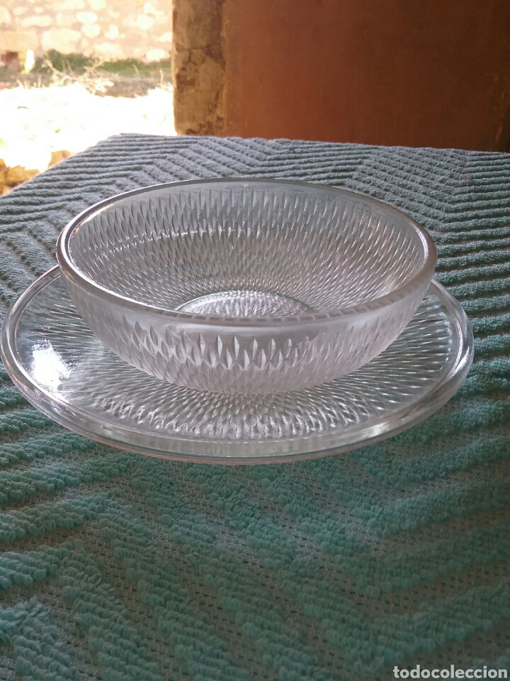 Antiquit&eacute;s: TALLADOS Platos con su cuenco, 5 y platos ondos, 2