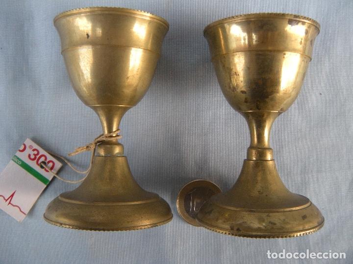 Antig&uuml;edades: HUEVERA DE BRONCE, LOTE DE DOS. - Foto 5