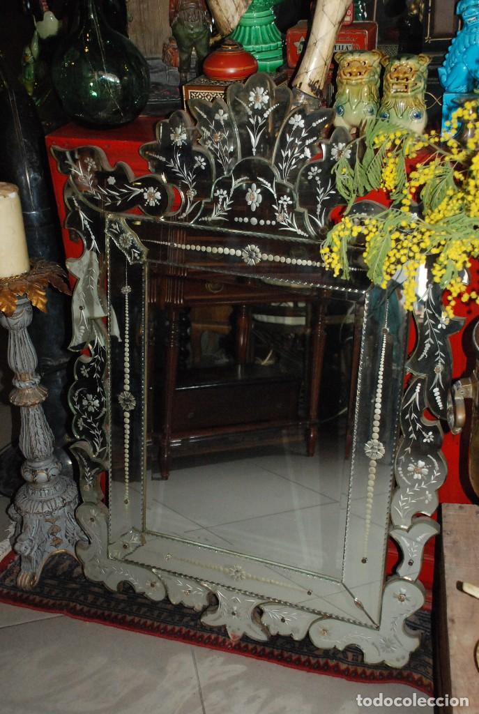 Antig&uuml;edades: ANTIGUO ESPEJO VENECIANO - Foto 1