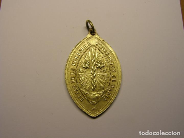 Antig&uuml;edades: Medalla de la Virgen Maria, finales siglo XIX. - Foto 2