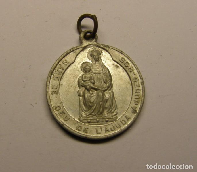 Antig&uuml;edades: Medalla religiosa antigua Mare de Deu de la Ajuda. - Foto 1