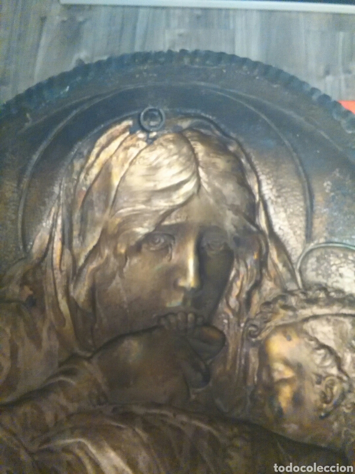 Antig&uuml;edades: Virgen con ni&ntilde;o, metal chapado en plata - Foto 8