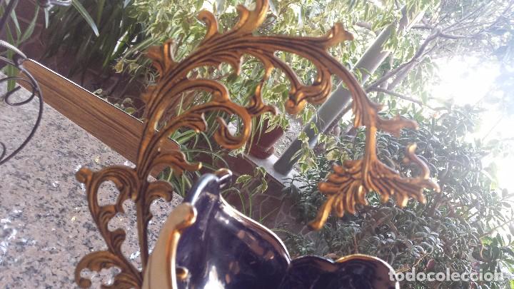Antig&uuml;edades: antiguo centro de mesa en bronce y porcelana. precioso - Foto 6