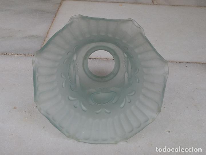 Antig&uuml;edades: Antigua tulipa de cristal para l&aacute;mpara - Foto 6