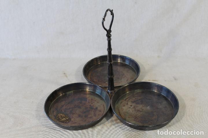 Antig&uuml;edades: bandeja de aperitivos plateada de los a&ntilde;os 70 - Foto 6