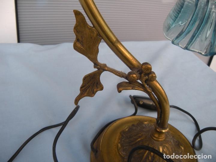 Antig&uuml;edades: L&Aacute;MPARA FLEXO DE SOBREMESA EN BRONCE - Foto 4