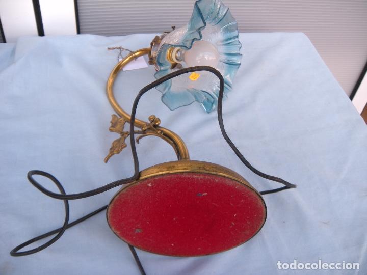 Antig&uuml;edades: L&Aacute;MPARA FLEXO DE SOBREMESA EN BRONCE - Foto 5